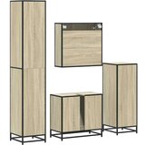 vidaXL 4-dijelni set kupaonskog namještaja boja hrasta sonome drveni | shoptok.hr