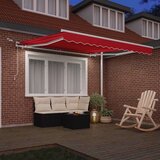  avtomatska retraktibilna tenda z LED Rdeča 300x250 cm, zamenjava tkanine za 3x2.5 m okvir Rdeča, (22146595) | Shoptok.si