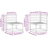  Set vanjskih sofa 4 pcs Bijela 187,5 x 128,5 x 73 cm | shoptok.hr