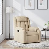 vidaXL Naslanjač iz krem blaga | Shoptok.si