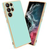  Ohišje, združljiv s Samsungom v sijajni metini zeleni barvi - Zlato - zaščitni pokrov iz fleksibilnega silikona TPU in z zaščito pred kamero, (20604124) | Shoptok.si