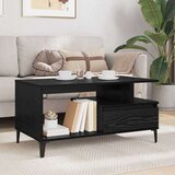 vidaXL Kava Stol Crni hrast 90 x 49 x 45 cm Konstruirano drvo Cijene