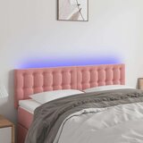  LED posteljno vzglavje roza 144x5x78/88 cm žamet, (20933614) Cene