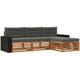  Set vanjskih sofa 4 pcs Prirodna i antracit Poliester | shoptok.hr