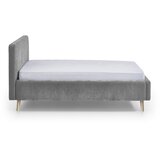 Meise Möbel Siva oblazinjena zakonska postelja brez letvenega dna 140x200 cm Mattis – | Shoptok.si