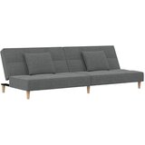  The Living Store Kavč dvosed z ležiščem in dvema blazinama temno sivo blago - Raztegljiv Kavč, (21447970) | Shoptok.si