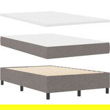 vidaXL Box Spring krevet s madracem Taupe Mali Dupli Tkanina | shoptok.hr
