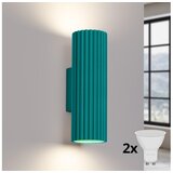  Brilagi - LED zidno svetlo CRESTO 2xGU10/10W/230V 20 cm tirkizno | Eponuda.com