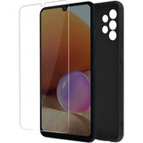 AVIZAR Popolna zašcita Samsung Galaxy A32 4G, mat crn silikonski ovitek Kaljeno steklo proti prstnim odtisom, (20632549) Cene
