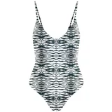 Pieces Jednodijelni kupaći kostim 'GAOMI ' crna / bijela
