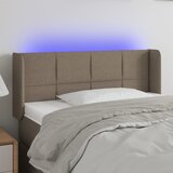 vidaXL LED posteljno vzglavje taupe 83x16x78/88 cm blago | Shoptok.si