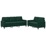  2-dijelni set sofa s jastucima tamnozeleni baršunasti | Eponuda.com