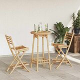  Stol i stolice - 3-dijelni vanjski barski set sklopivi bambus - 1 table + 2 chair Četvrtasto 2 Cijene