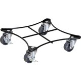 Wagner pomični podstavek za lončnice retro, jeklo, nosilnost 60 kg, de 2 kosa, dxš 220 x 220 mm, črne barve u