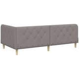 vidaXL Kotna postelja z vzglavjem Taupe 90 x 200 cm blago | Shoptok.si