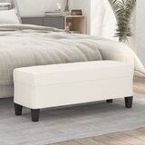 vidaXL Klupa krem 100 x 35 x 41 cm od umjetne kože | shoptok.hr