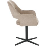 MID.YOU NASLANJAČ, les, kovina, tekstil rjavosiva | Shoptok.si