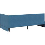  Kutni okvir kreveta s uzglavljem Plava 90 x 190 cm Baršun | shoptok.hr
