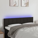  LED uzglavlje crno 144x5x78/88 cm od tkanine | shoptok.hr
