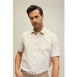 Defacto Elder Regular Fit Shirt Collar Textured Short Sleeve Shirt