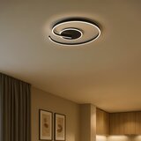  LED plafonsko svetlo LORENZO LED/22W/230V, prečnik 50 cm, crno | Eponuda.com