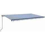 Tenda na ručno uvlačenje 500 x 350 cm plavo-bijela | Eponuda.com