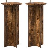  Stalak za biljke 2 pcs Dimljeni hrast 29,5 x 29,5 x 60 cm | shoptok.hr