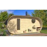 Male kuće Vanjska sauna LOHJA 500 × 235 cm sa šindrom | shoptok.hr