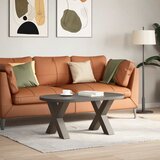  Noge za klub stolić u obliku slova X, 2 kom, prirodni čelik, 50 x (42-43) cm, čelik | shoptok.hr