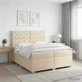  Boxspring krevet s madracem Krem 200 x 200 cm Tkanina 200 x 200 x 140.5 cm | Shoptok.si