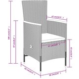  7-dijelni vrtni blagovaonski set s jastucima crni | shoptok.hr