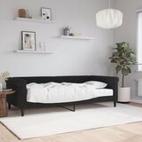vidaXL Dnevna postelja z vzmetnico črna 90x200 cm žamet Cene