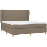  Krevet s oprugama i madracem smeđesivi 180x200 cm tkanina | shoptok.hr