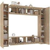  8-dijelni set TV ormarića boja hrasta sonome konstruirano drvo | shoptok.hr