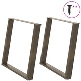  Noge za blagovaonski stol U-oblik 2 kom Prirodni čelik 100 x (72-73) cm Čelik Cijene