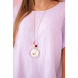 Kesi Włoski Muslin blouse with a necklace light purple | Shoptok.si