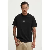 KARL LAGERFELD JEANS Bombažna kratka majica moška, črna barva, 245D1705