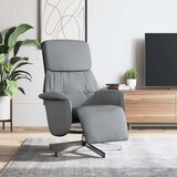 vidaXL Naslonjač od tkanine s osloncem za noge svjetlosivi | shoptok.hr