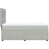  Box spring krevet s madracem svjetlosivi 90x190 cm baršunasti | shoptok.hr