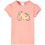 vidaXL Otroška majica s kratkimi rokavi neon koralna 128, (21037218) | Shoptok.si