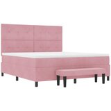  s opruga kutije Ružičasta 200 x 180 cm Baršun | shoptok.hr