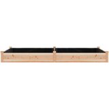 vidaXL Vrtna visoka greda s podlogo 240x120x25 cm trden les jelke | Shoptok.si