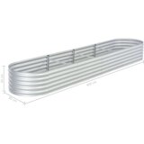 vidaXL Visoka greda 400x80x44 cm pocinkano jeklo srebrna | Shoptok.si
