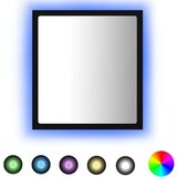 vidaXL LED kopalniško ogledalo črno 40x8,5x37 cm iverna plošča | Shoptok.si
