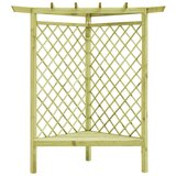 Furnova Kotna pergola s klopjo 130x130x197 cm impregnirana borovina, (21919305) | Shoptok.si