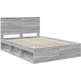  Krevetna konstrukcija s uzglavljem Siva Sonoma 135 x 190 cm | shoptok.hr