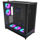 Case HS01 PRO PC Mid tower, ATX, ARGB, Black 5x 120mm fans