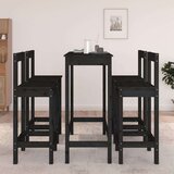  Barska garnitura 5-delna črna trdna borovina, (21001796) | Shoptok.si