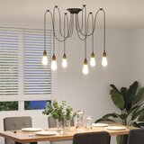 VISILICA sa 6 grla E27 crni metal | shoptok.hr