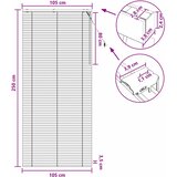  Venecijanska roleta Tamno smeđa 105 x 250 cm 35 mm | shoptok.hr